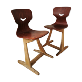 Pair of Pagholz chairs, schulmobel
