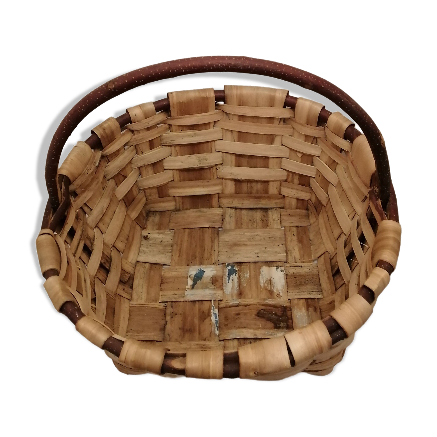 Vintage wooden basket for picking mushrooms