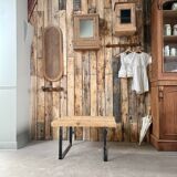 Table basse en bois et métal SNCF