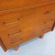 Meuble de rangement secrétaire vintage en bois de chêne des années 50 60