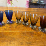 Set of magnificent glasses from the Portieux glassworks