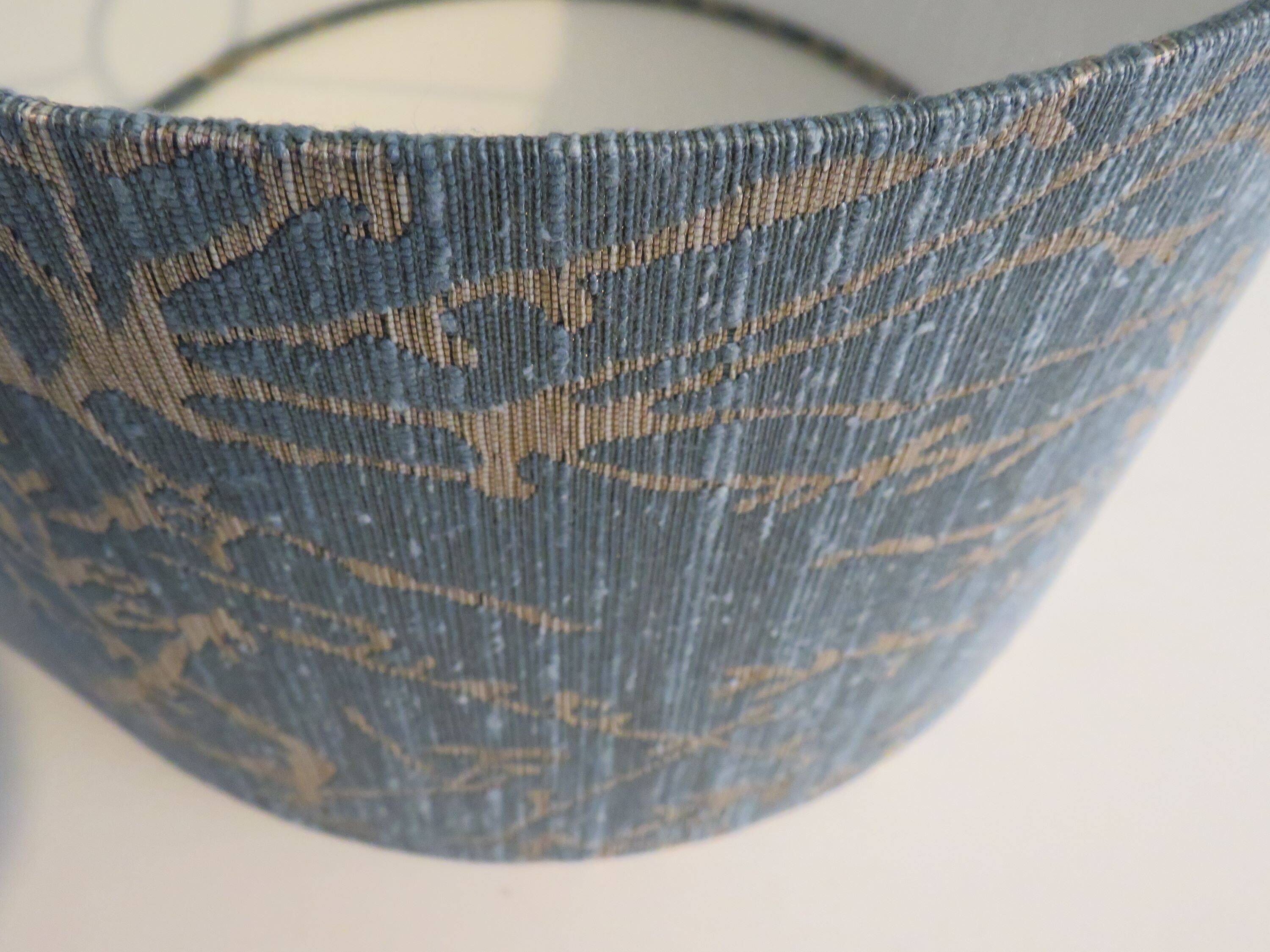 Lampe de table vintage en céramique avec abat-jour sur mesure.