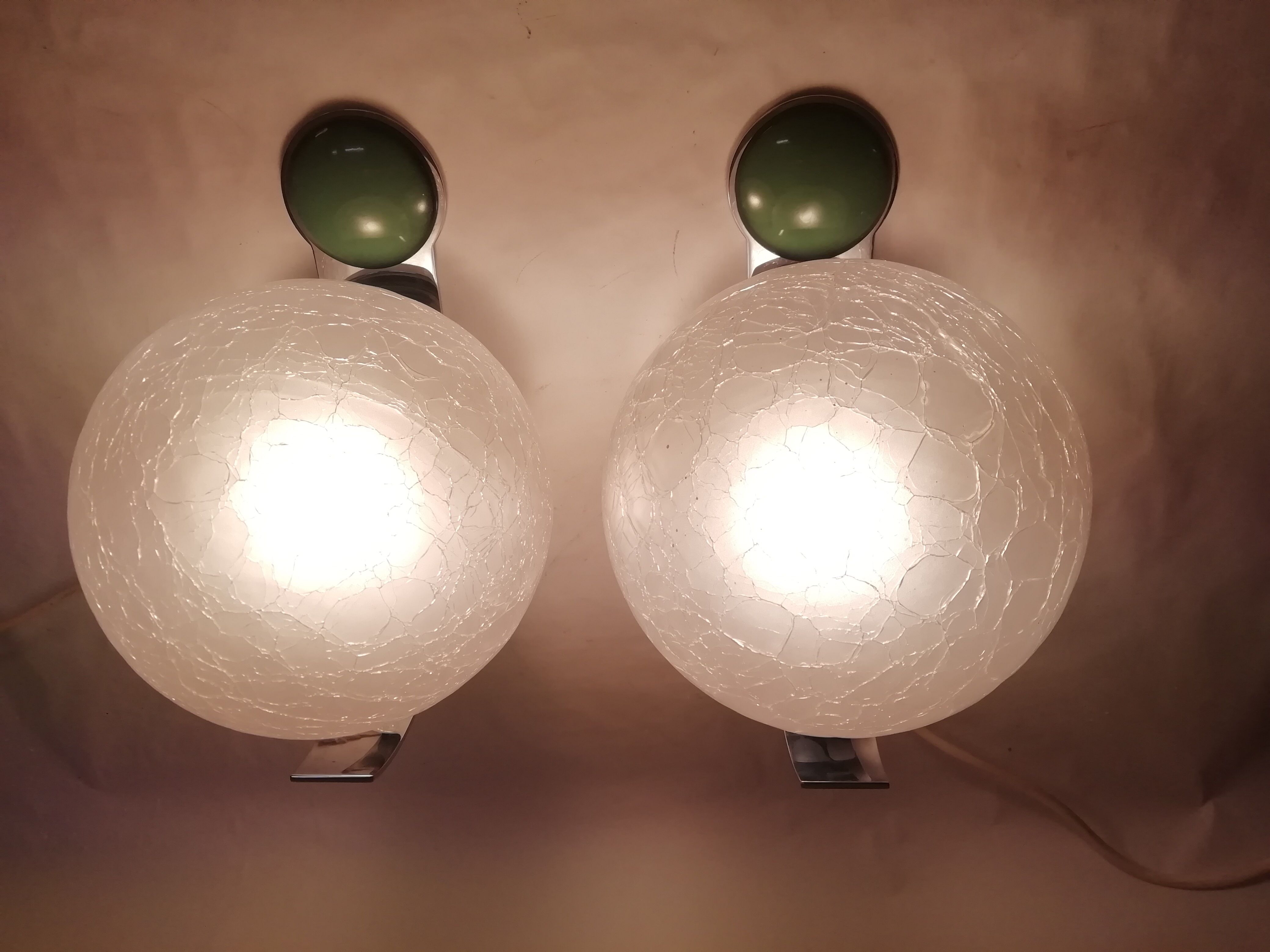 Pair of Murano glass wall light