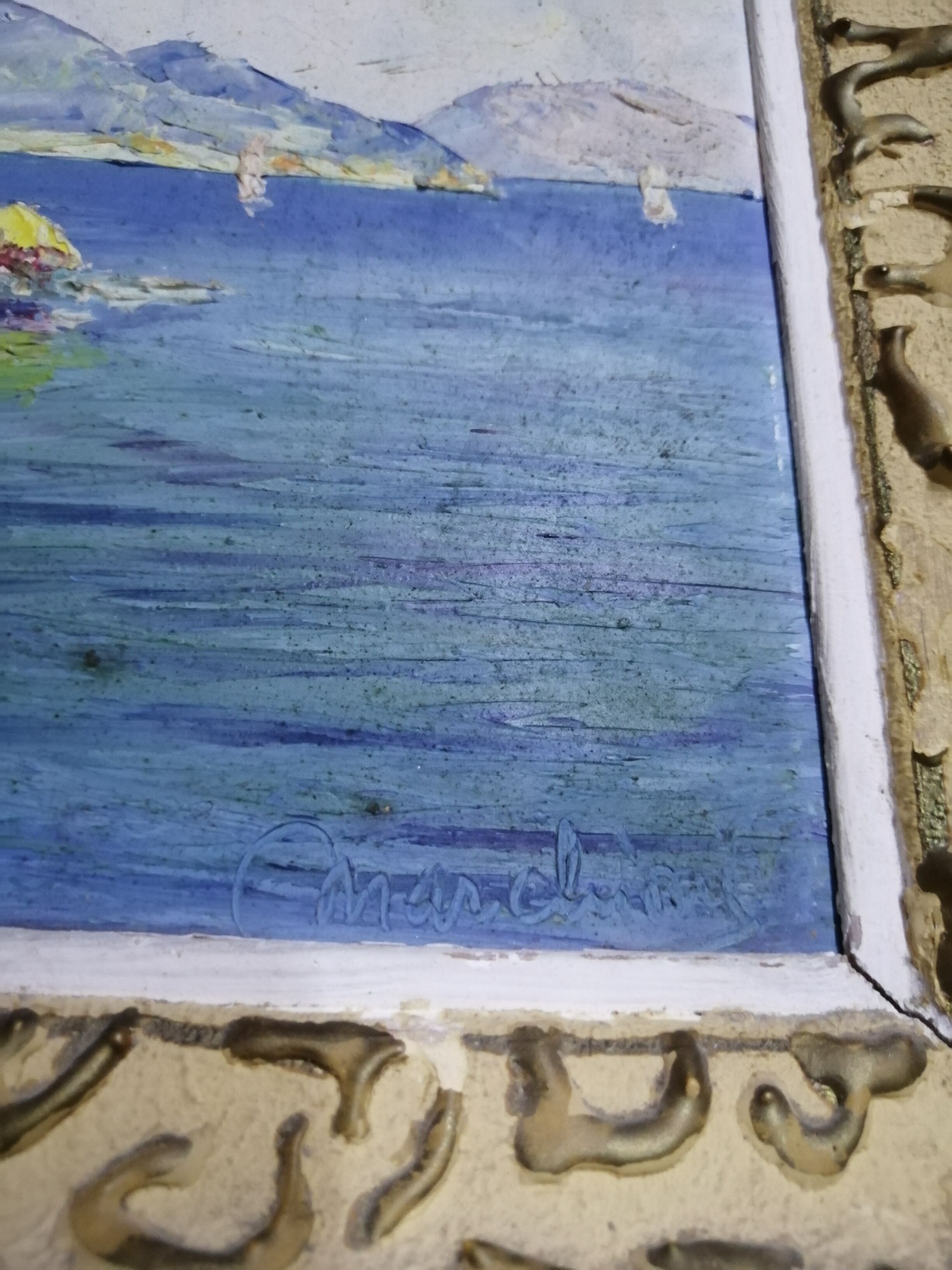 Seaside, oil on panel