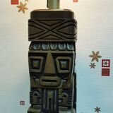 Lampe tiki totem sculptée à la main