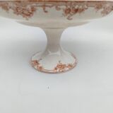 Earthenware bowl on pedestal by Boch Frères, iron earth, circa 1900.