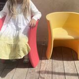 Trioli yellow and red armchairs - Eero Aarnio Edition Magis