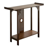 Narrow Wood Entryway Table with Shelf, Modern Console Table for Hallway, Living Room, or Behin Couch
