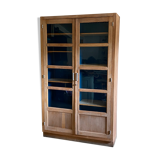 Oak university glass bookcase 1950