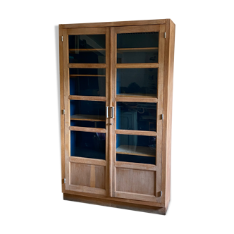 Oak university glass bookcase 1950