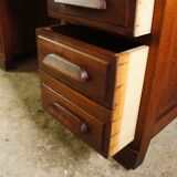 Administration desk open double face oak