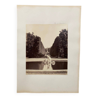 Photo Parc de Schoenbrunn 19th century albumen laminated cardboard