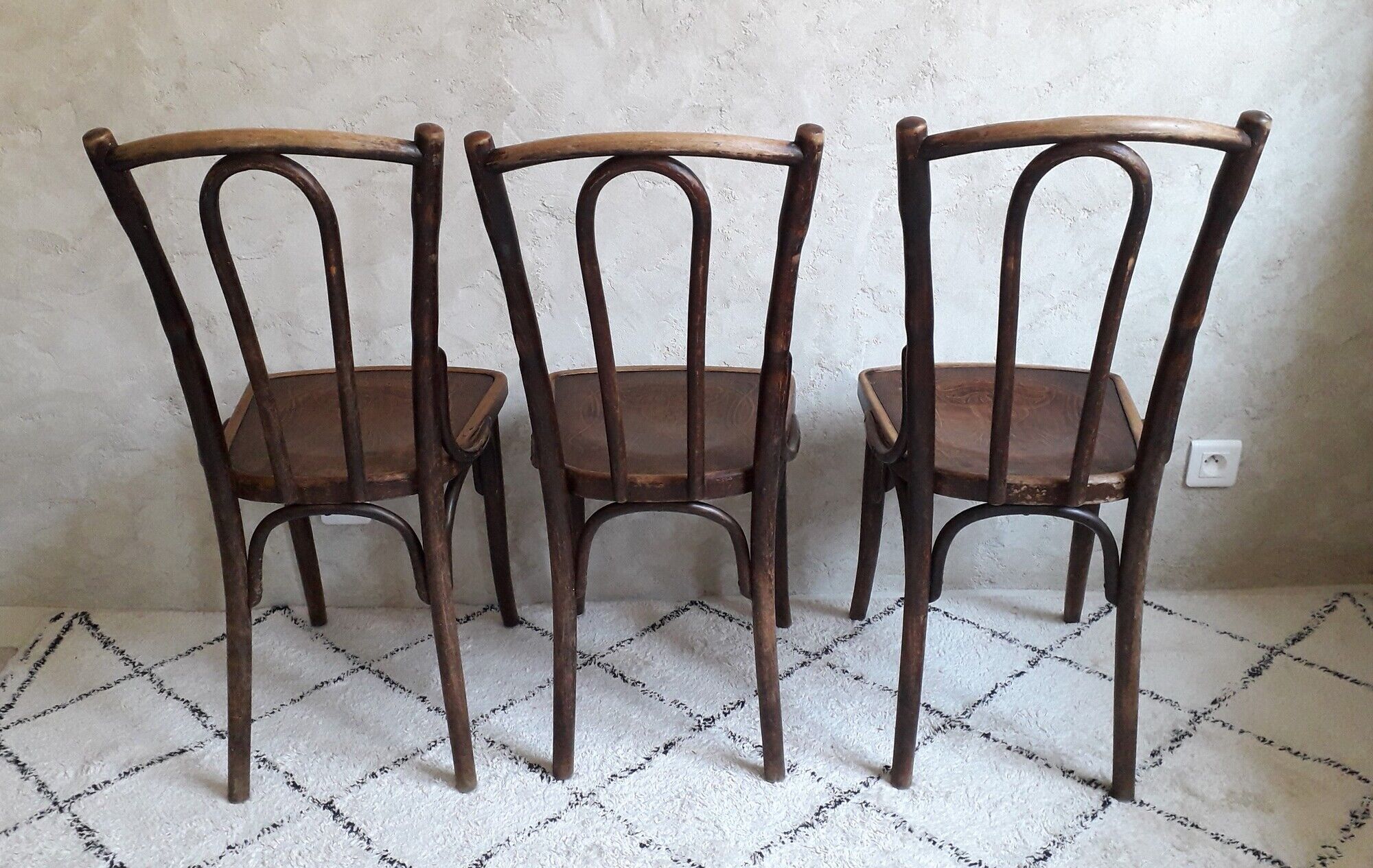 Set de 3 chaises Thonet 1900 Mazowia Noworadomsk