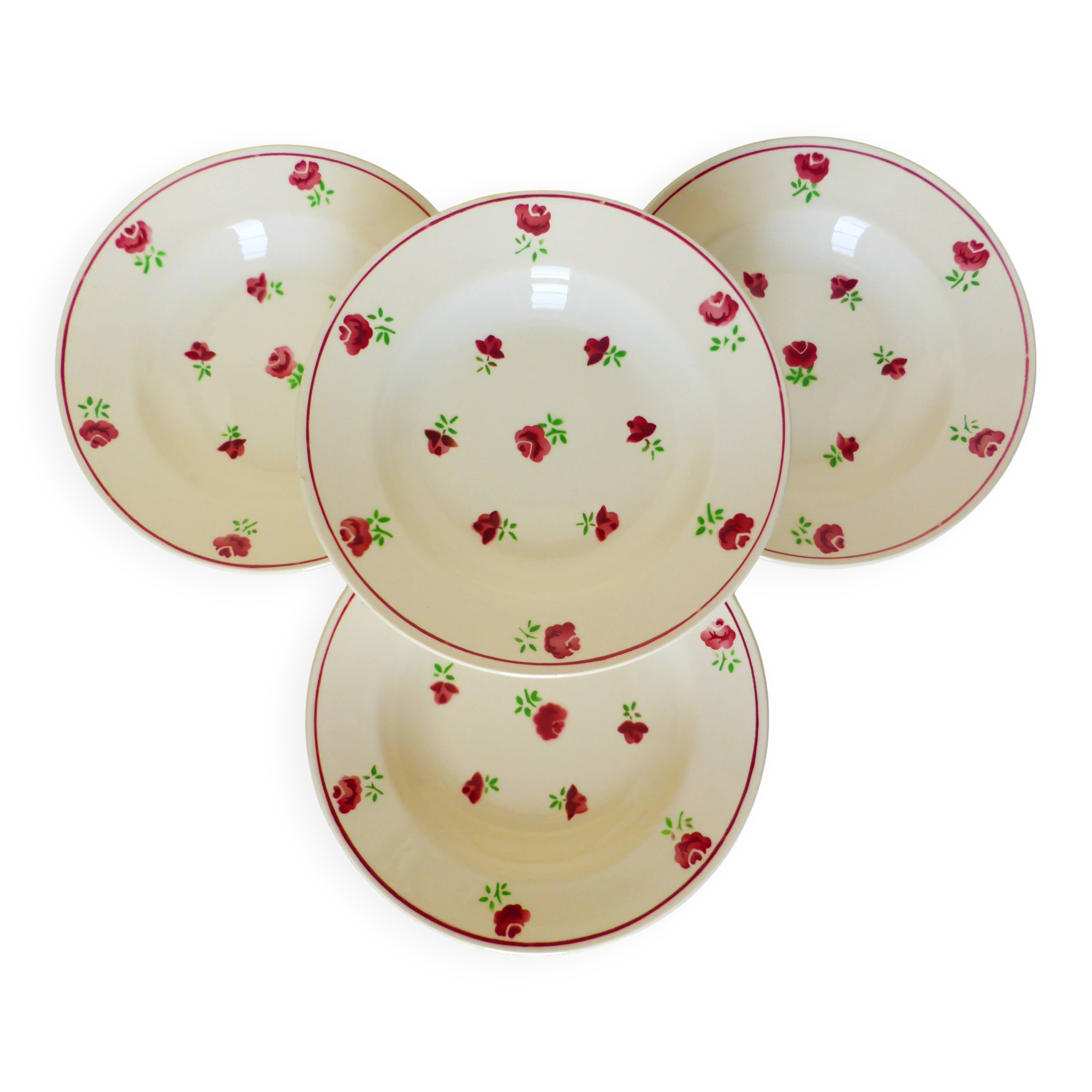 4 Badonviller soup plates 210748