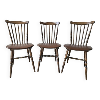 Set of 3 chairs stamped Baumann model Boston - 70s