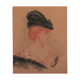 The lady in the Hat Sanguine, pencil and chalk