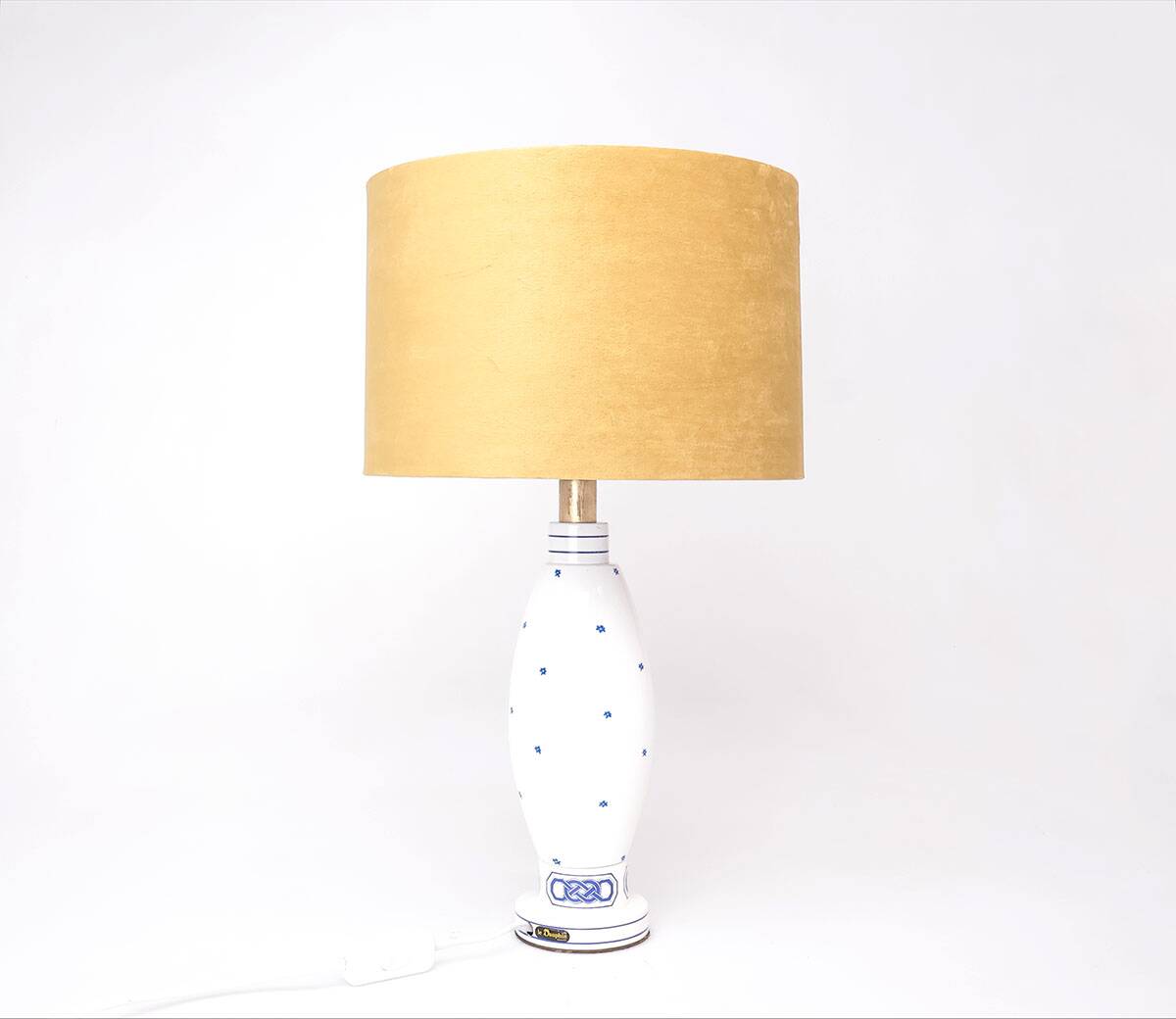 Set of 2 porcelain table lamps by Le Dauphin, 1970s