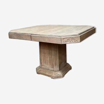 Art deco table in ceruse wood with extensions