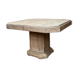 Art deco table in ceruse wood with extensions