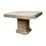 Table art déco en bois cérusé à rallonges