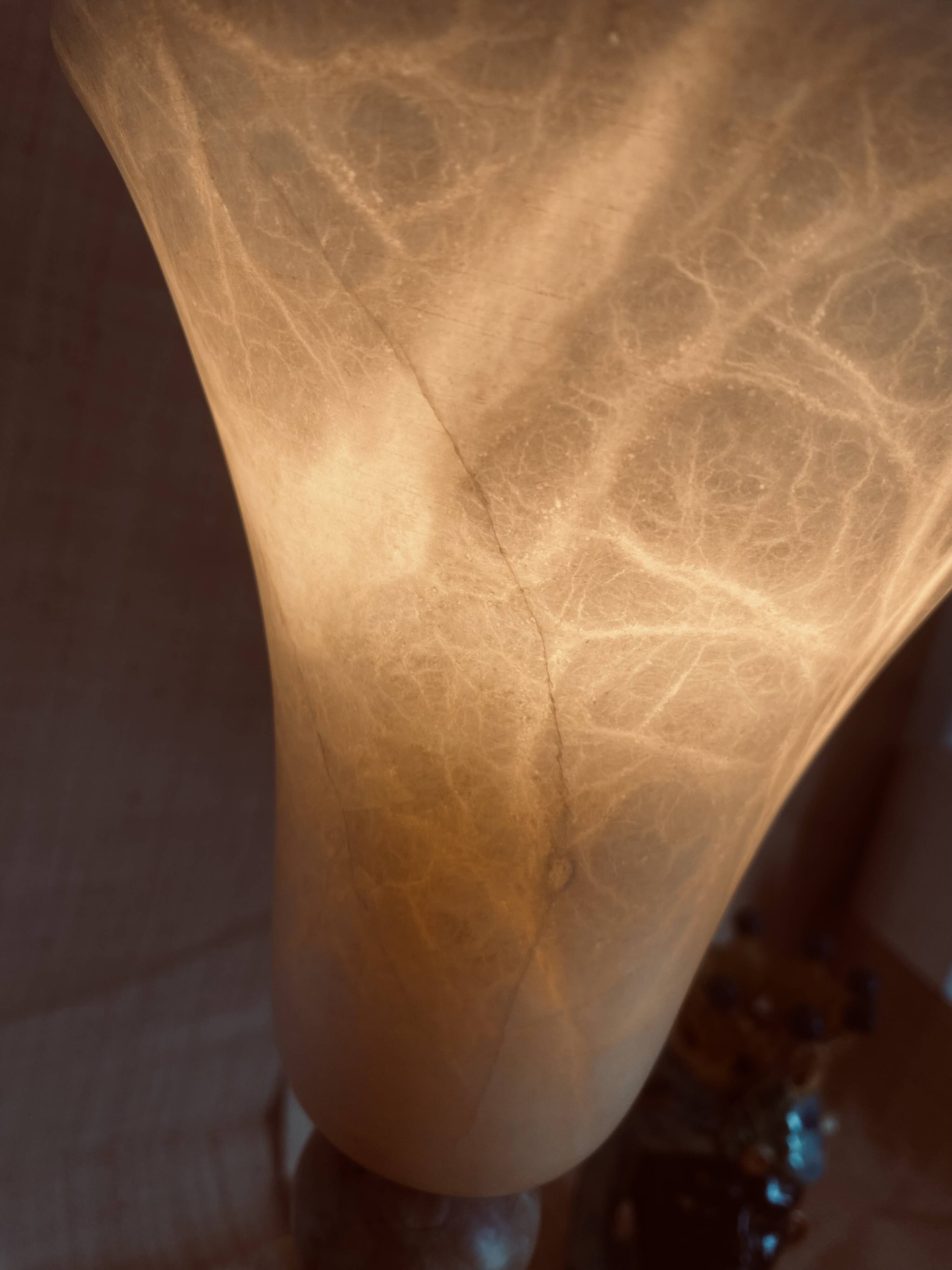 Alabaster lamp Pegasan, 1970s