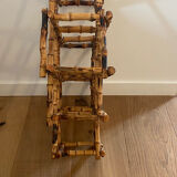 Range foldable bottles in vintage bamboo / rattan