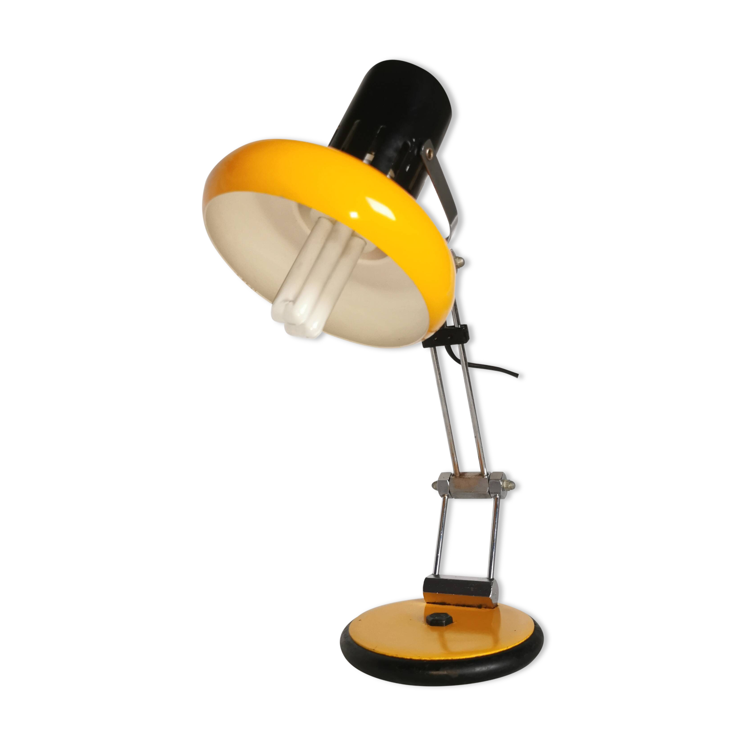 Articulated lamp in lacquered steel, Aluminor, France, 1980.