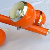 Chandelier with adjustable balls 70s model "eyeball" orange