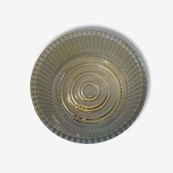 Vintage ribbed glass bowl