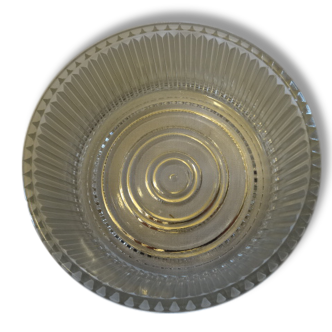 Vintage ribbed glass bowl