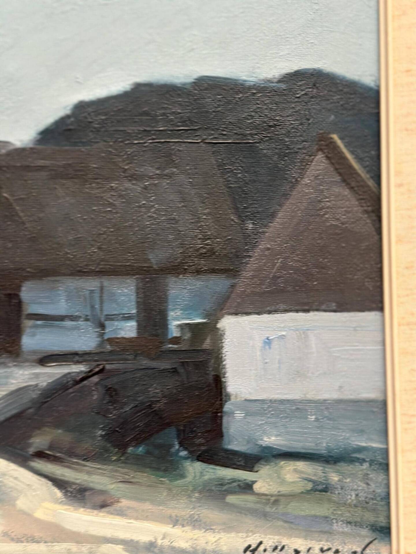 Huile sur toile suédoise – “Skånegård” par Bengt Hillgrund