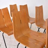 Set of 8 GA chairs by Hans Bellmann for Horgen-Glarus, Switzerland, 1960s