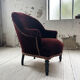 Fauteuil Napoléon III velours bordeaux
