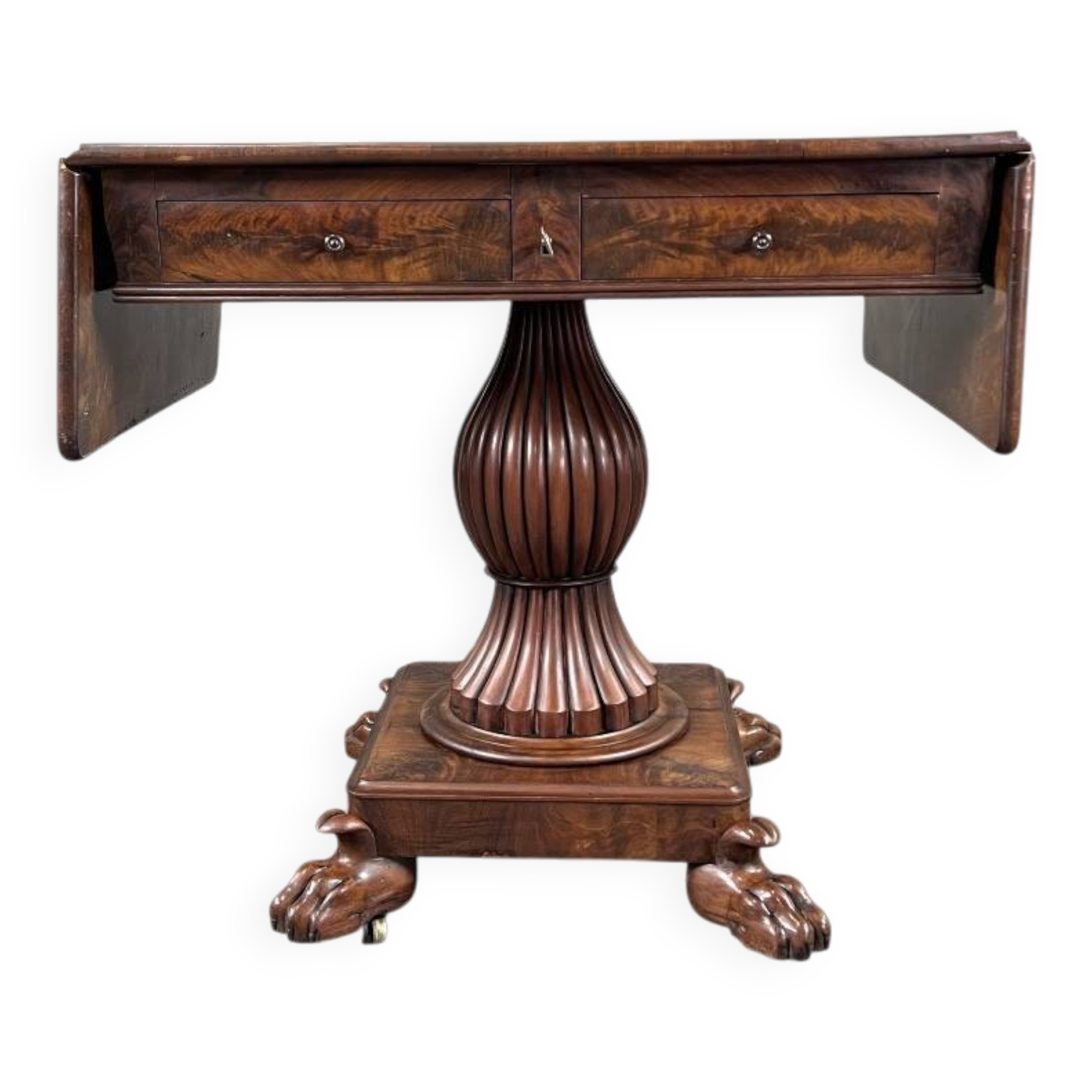 Mahogany drop-leaf table, 19th century