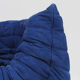 Togo Ligne Roset blue leather corner armchair by Michel Ducaroy for Ligne Roset