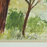 "La Roque Alric" watercolor on paper by Gabriel Kissling