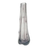 Bean vase, mid-century modern, transparent glass, Ząbkowice, Poland, 1970s