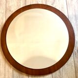 Vintage round mirror Scandi 1960-1980's teak