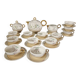 Porcelain coffee service from Limoges, Charles Ahrenfeldt manufacture.