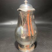 Silver metal teapot
