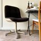Strafor armchair in beige plastic and brown herringbone wool 1960s'
