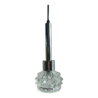 Suspension verre et chrome 70’s