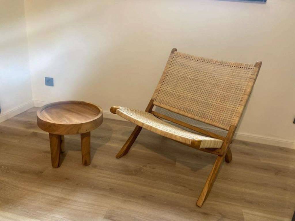 Siège / fauteuil / fauteuil pliant rétro en osier