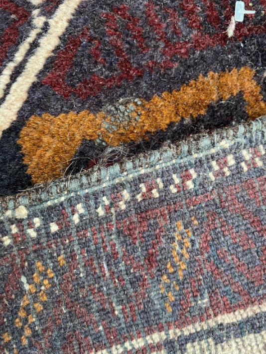 Afghan carpet Baluch vintage 140x86cm