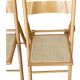 Pair of folding caned chairs