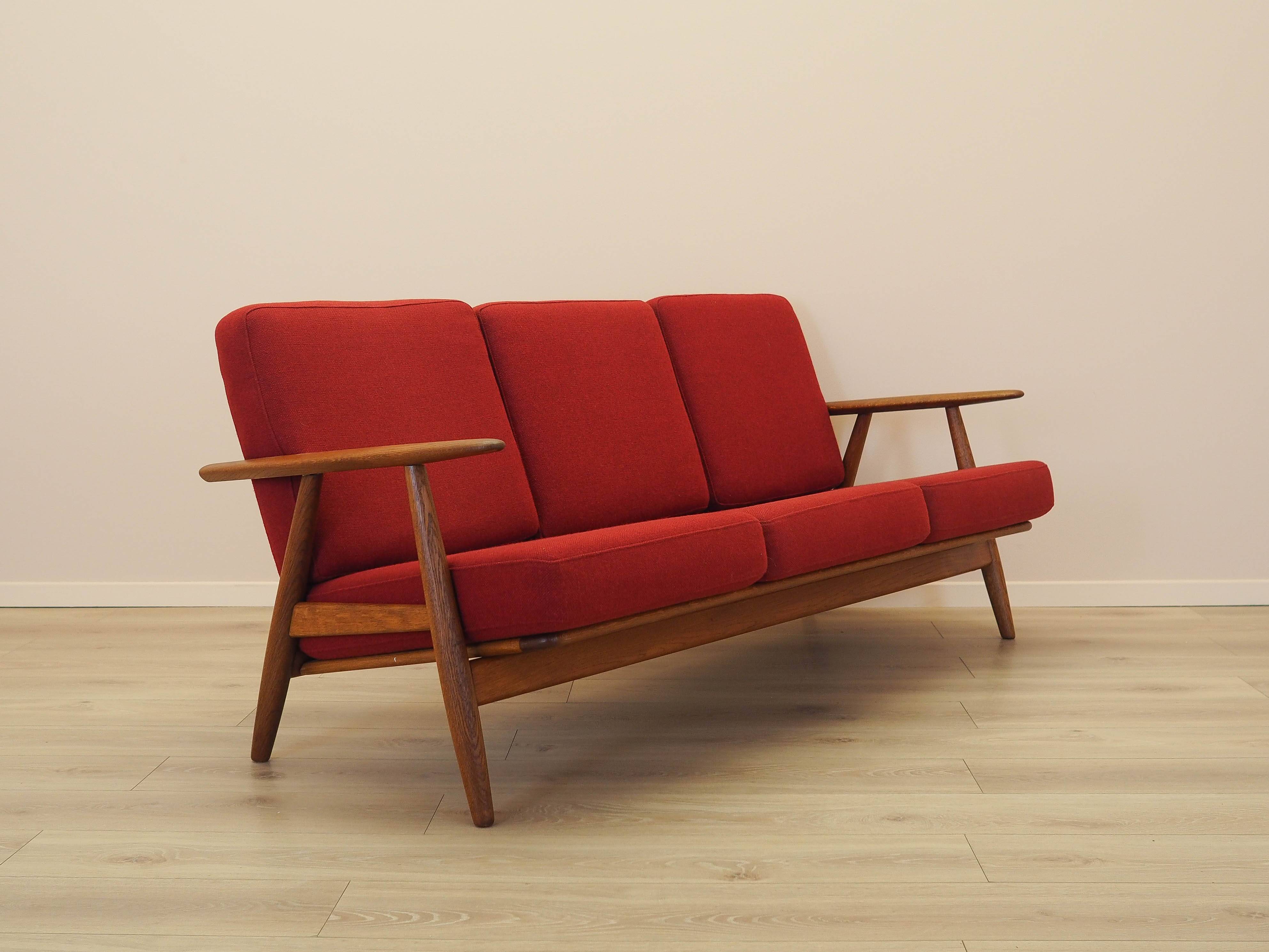 Red sofa CIGAR, Danish design, 1960s, Hans J. Wegner for Getama
