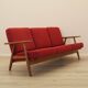 Red sofa CIGAR, Danish design, 1960s, Hans J. Wegner for Getama