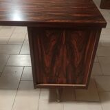 Coffered desk circa 1970 in 4-sided Rio rosewood