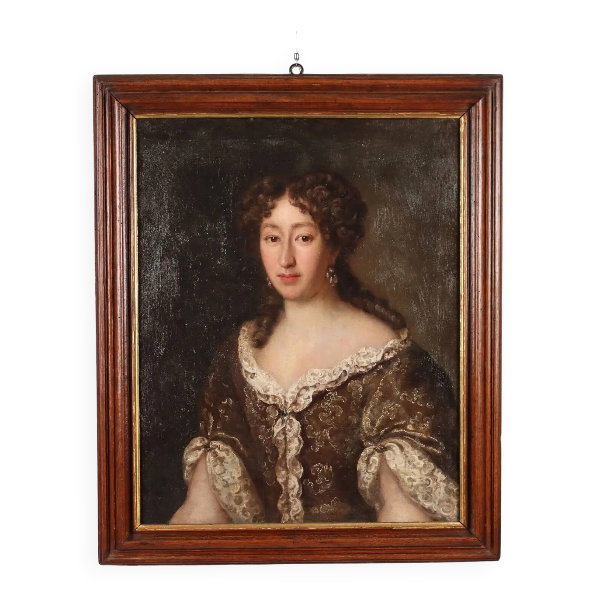 Peinture ancienne, portrait féminin dans le style de Jakob Ferdinand Voet