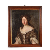 Old painting, female portrait in the style of Jakob Ferdinand Voet.